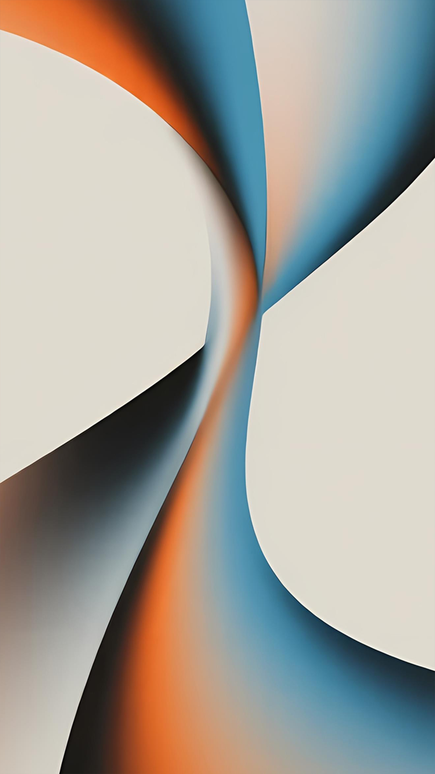 A swirling vortex of orange, blue, and black hues.