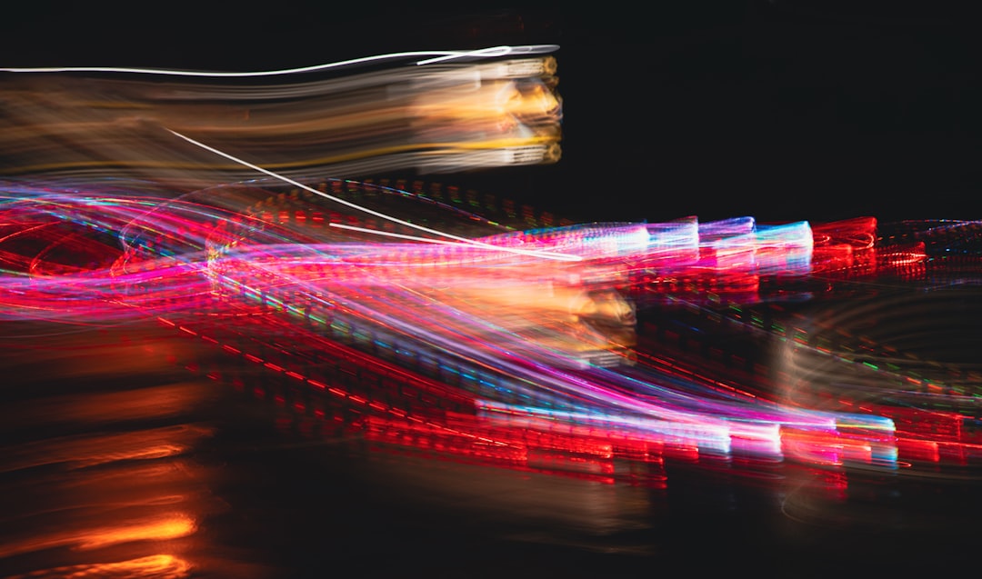 A kaleidoscope of lights and colors, reminiscent of a vibrant cityscape at night.