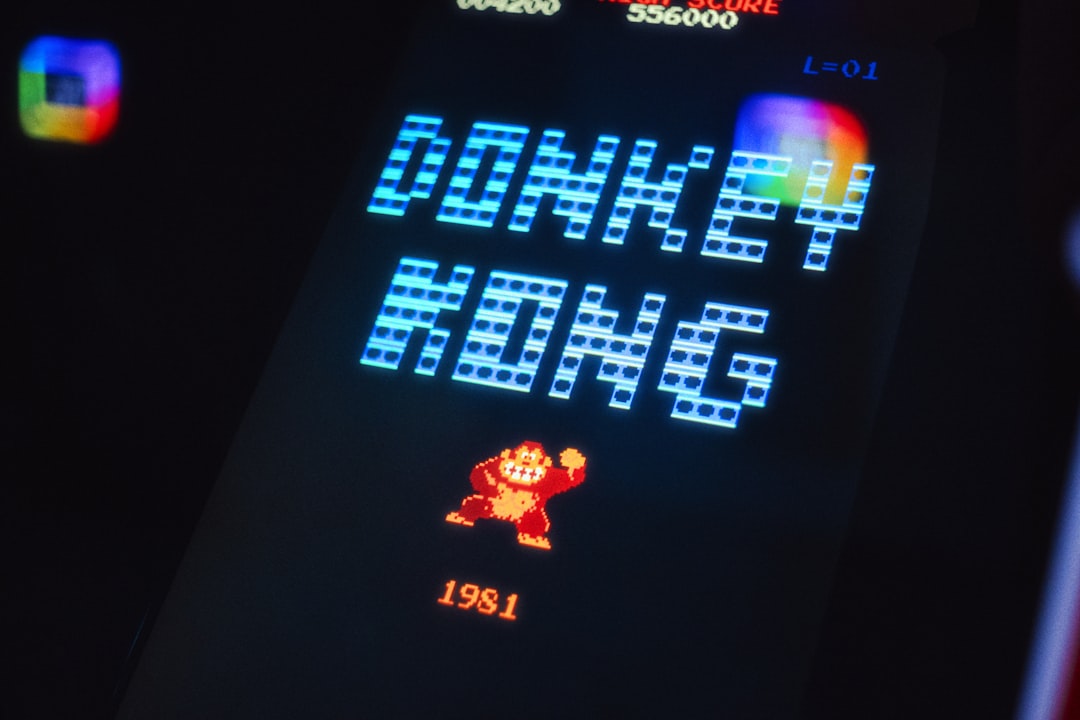 A pixelated Donkey Kong logo is prominently displayed on a dark background.