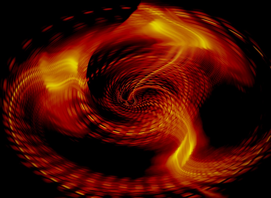 Fiery, swirling vortex of red and yellow hues.